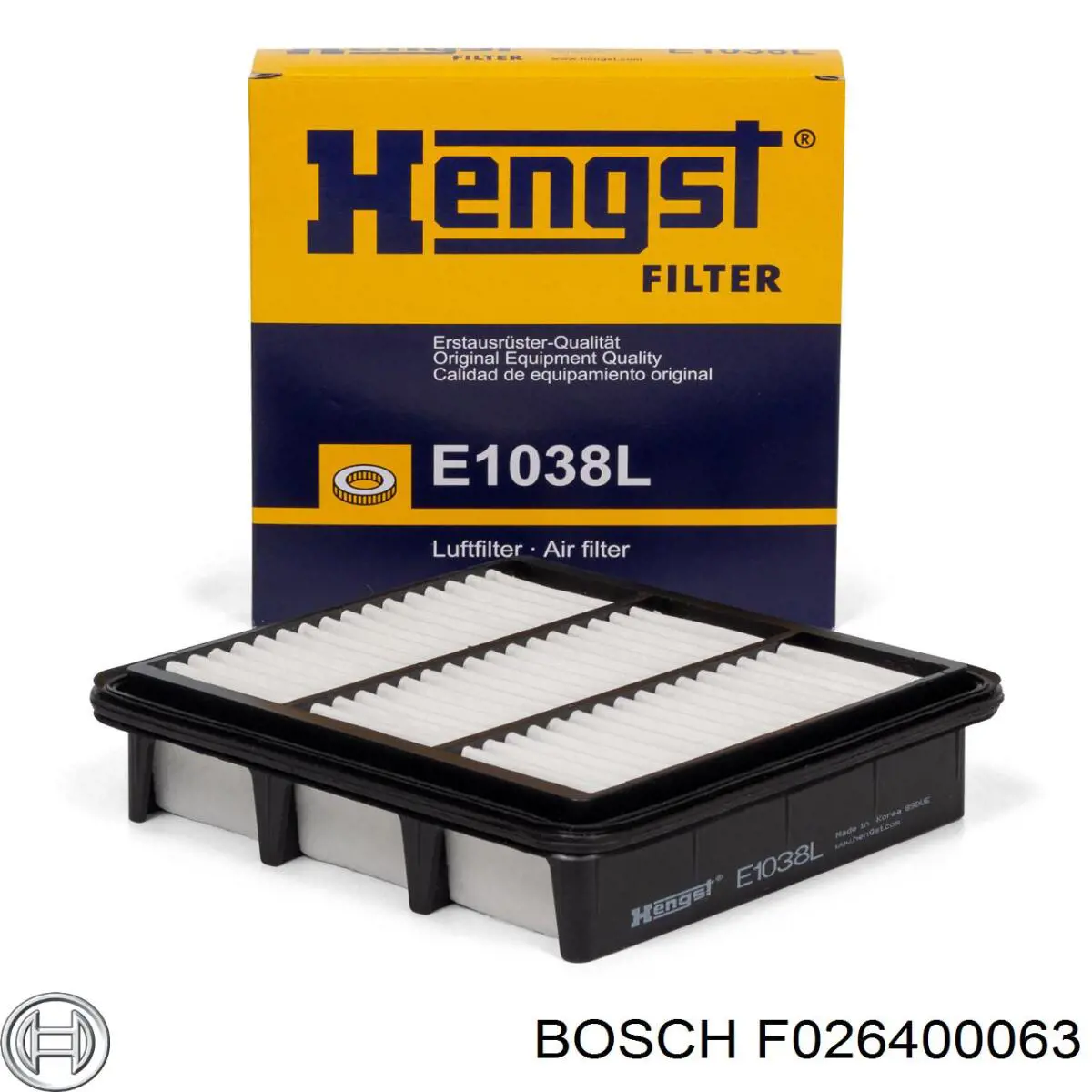F026400063 Bosch Filtro de aire de motor