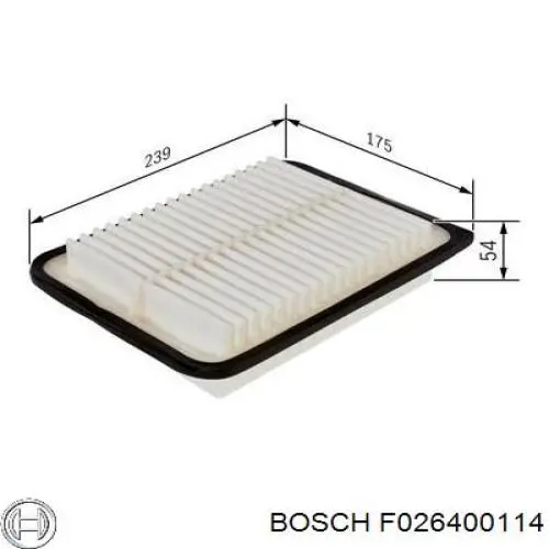 F026400114 Bosch filtro de aire