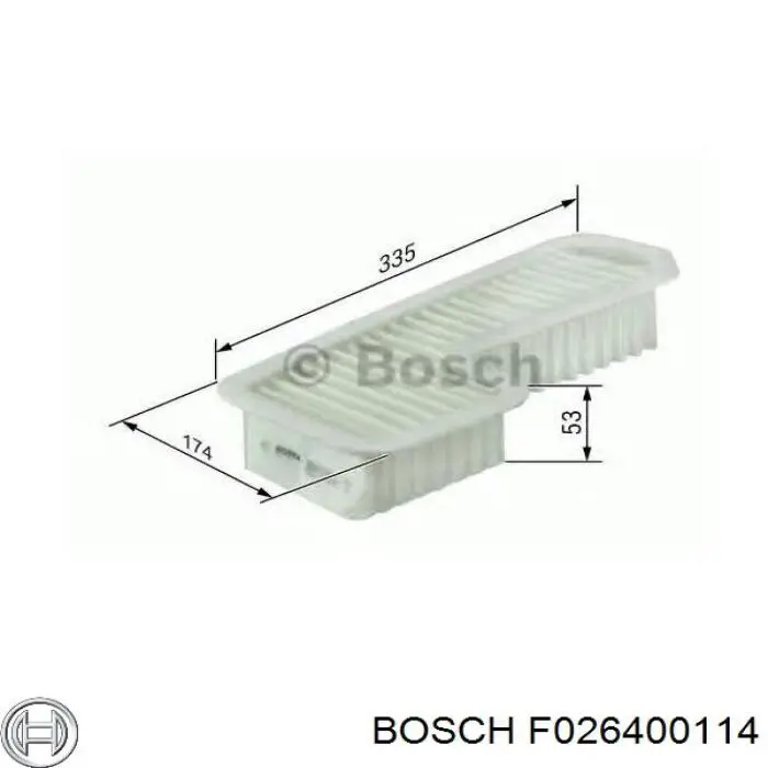 F026400114 Bosch Filtro de aire de motor