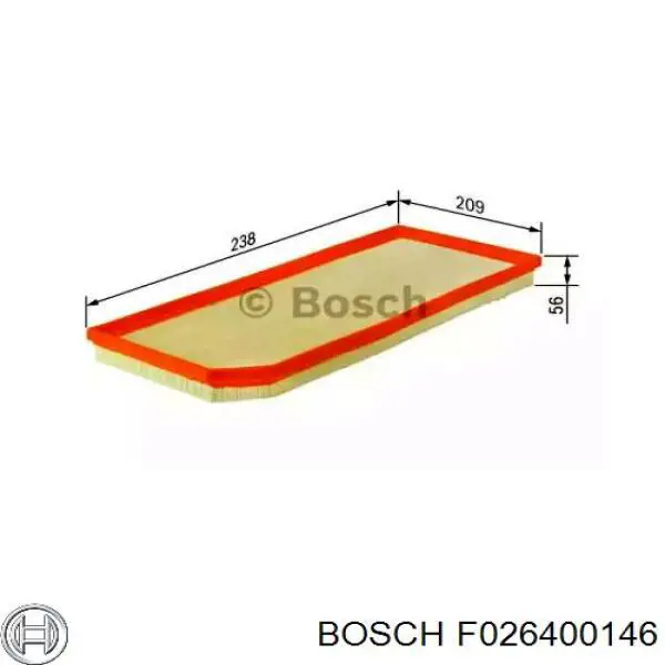 F 026 400 146 Bosch filtro de aire