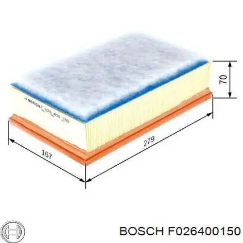 F026400150 Bosch filtro de aire