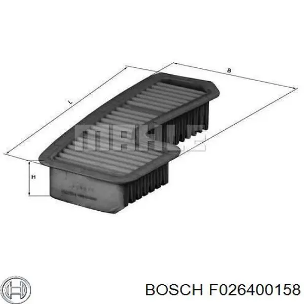 F026400158 Bosch filtro de aire