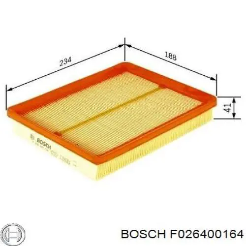 F026400164 Bosch filtro de aire
