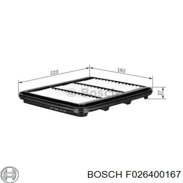 F026400167 Bosch filtro de aire