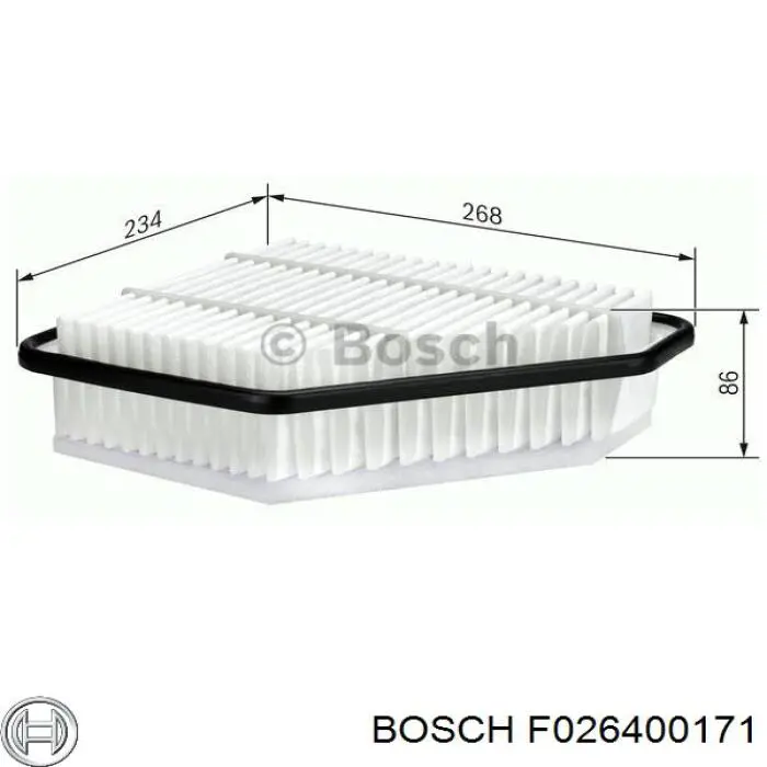 F 026 400 171 Bosch filtro de aire