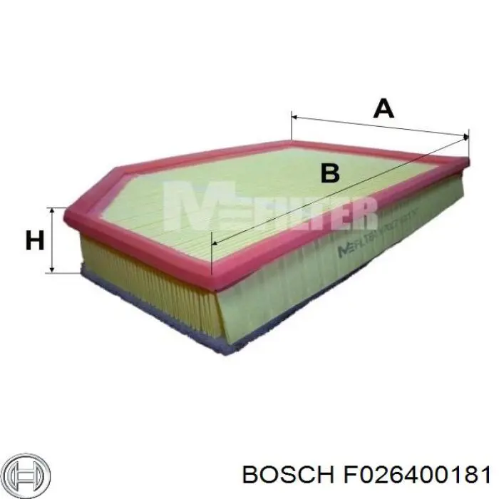 El filtro de aire Bosch F026400181 precio, desde 13,80 EUR