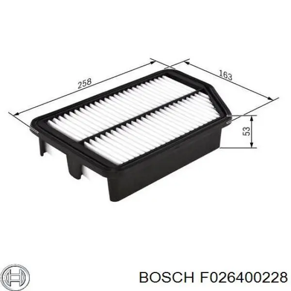 F026400228 Bosch filtro de aire