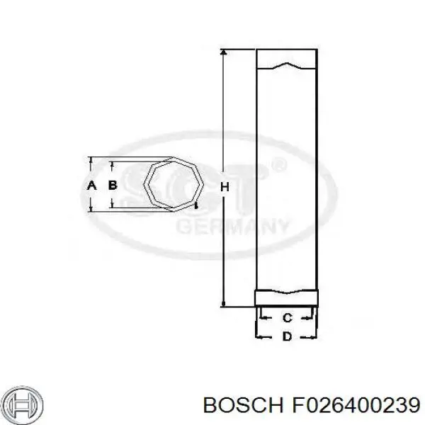 F026400239 Bosch filtro de aire