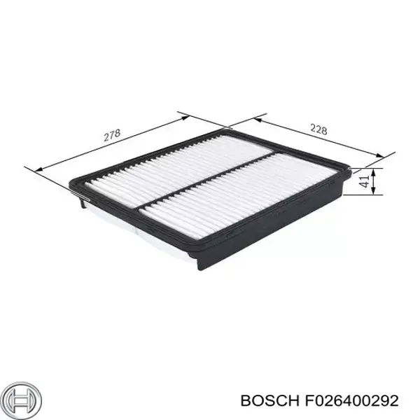 Filtro de aire F026400292 Bosch