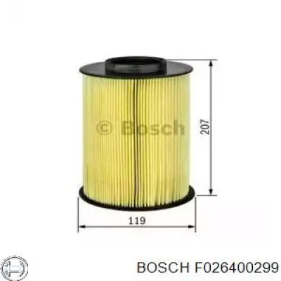 F026400299 Bosch filtro de aire