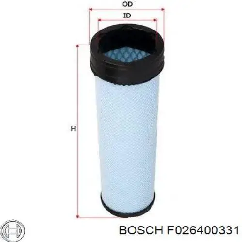 F 026 400 331 Bosch filtro de aire