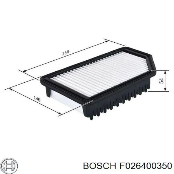 F026400350 Bosch filtro de aire