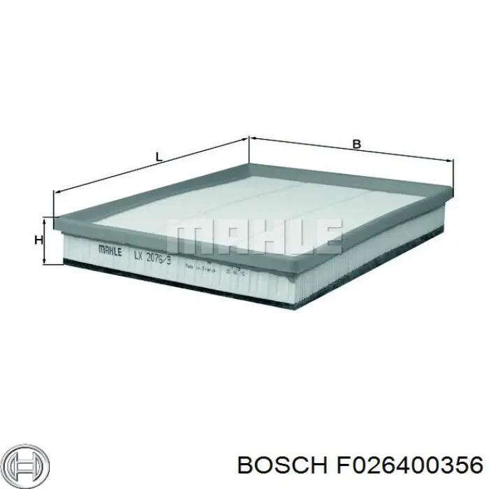 F026400356 Bosch filtro de aire