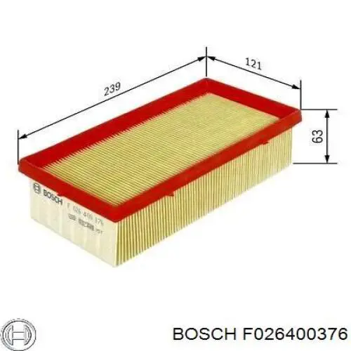 Filtro aire Bosch F026400376
