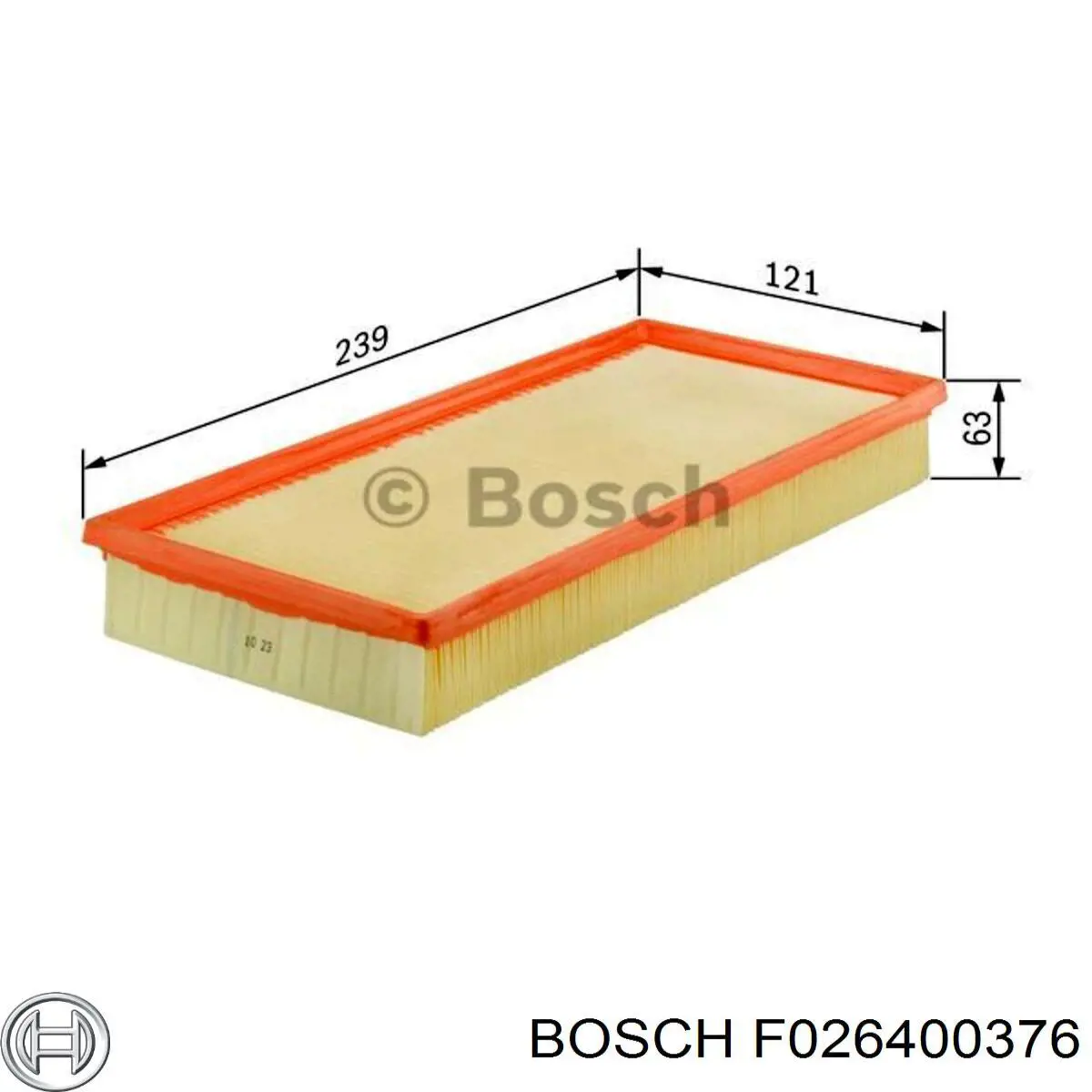 F026400376 Bosch filtro de aire