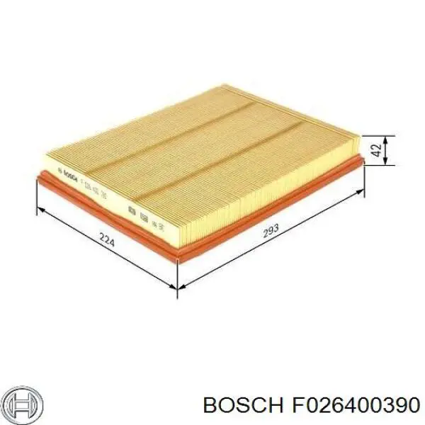 F026400390 Bosch filtro de aire