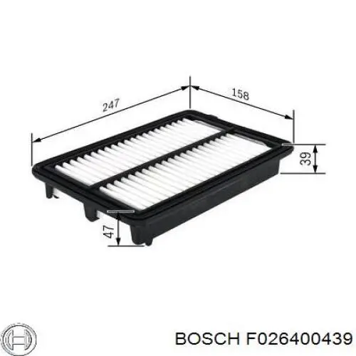 F026400439 Bosch filtro de aire