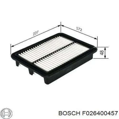 F026400457 Bosch filtro de aire