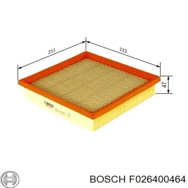 F026400464 Bosch filtro de aire