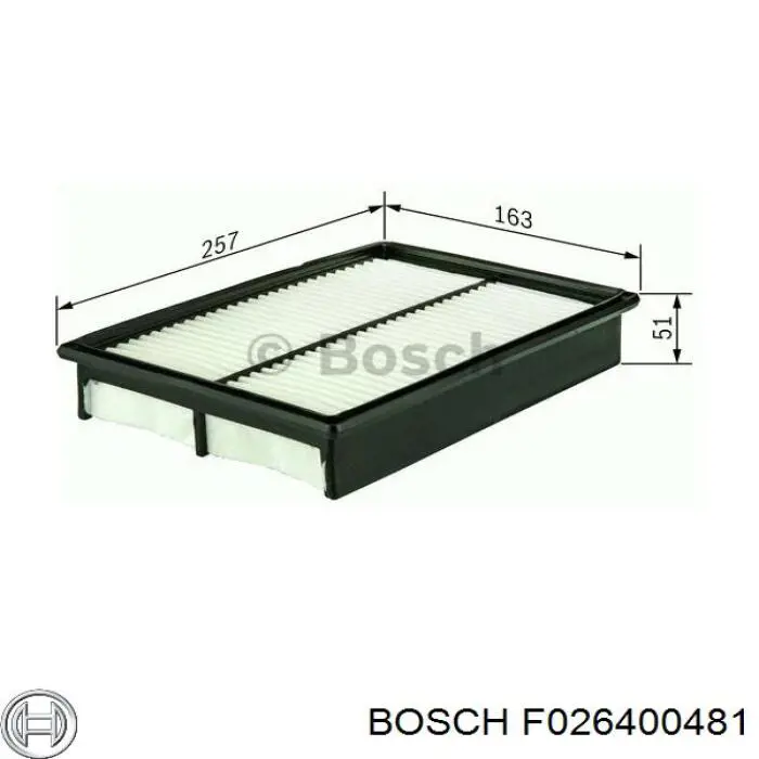 Filtro de aire F026400481 Bosch