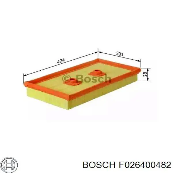 F026400482 Bosch filtro de aire
