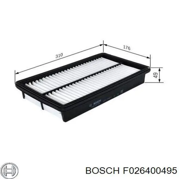 F026400495 Bosch filtro de aire