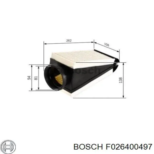 El filtro de aire Bosch F026400497 precio, desde 28,52 EUR