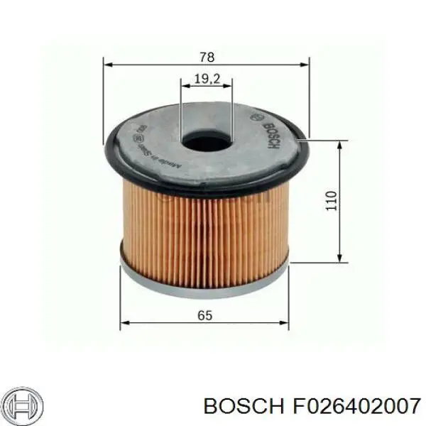 F026402007 Bosch filtro combustible