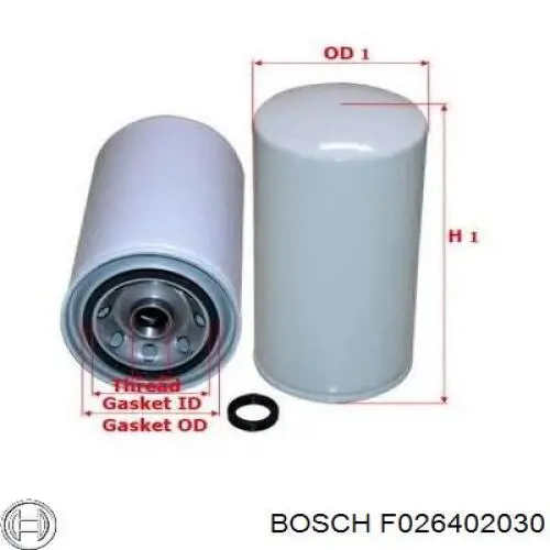 Filtro combustible BOSCH F026402030