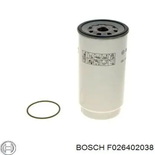 Filtro combustible BOSCH F026402038