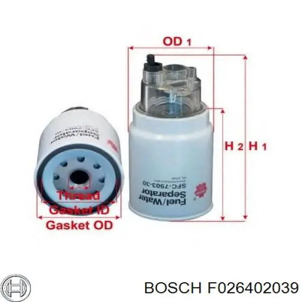 F026402039 Bosch filtro de combustible