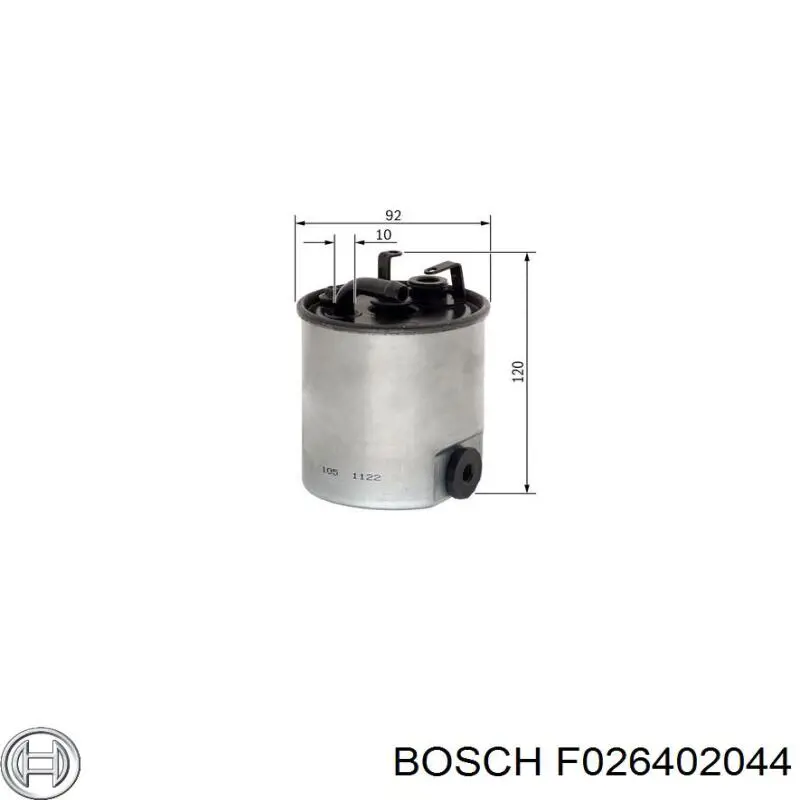 Filtro de gasoil Bosch F026402044