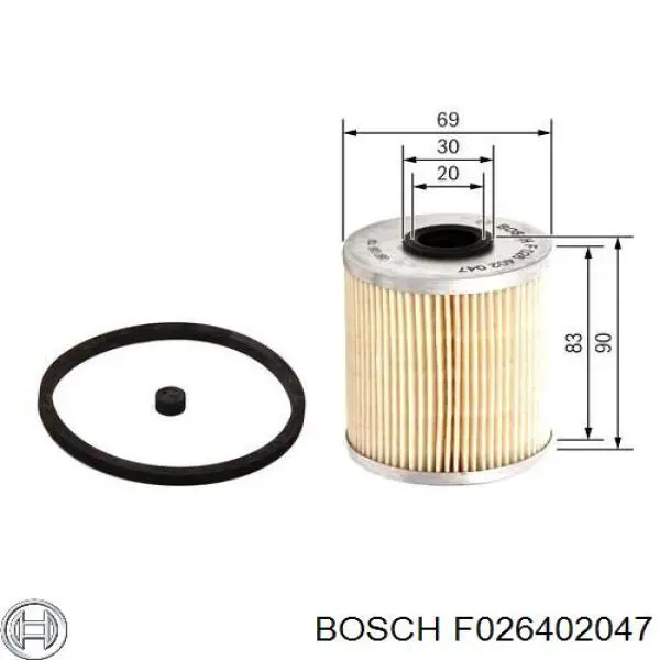F026402047 Bosch filtro combustible