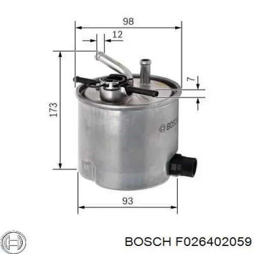 F026402059 Bosch filtro combustible