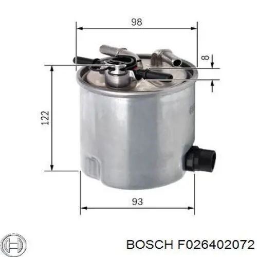 F026402072 Bosch filtro combustible