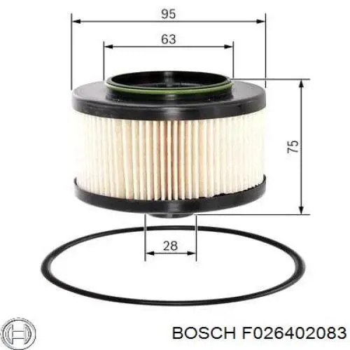 F026402083 Bosch filtro combustible