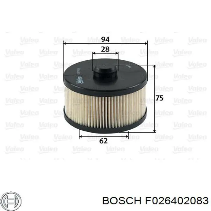 F026402083 Bosch Filtro de gasolina