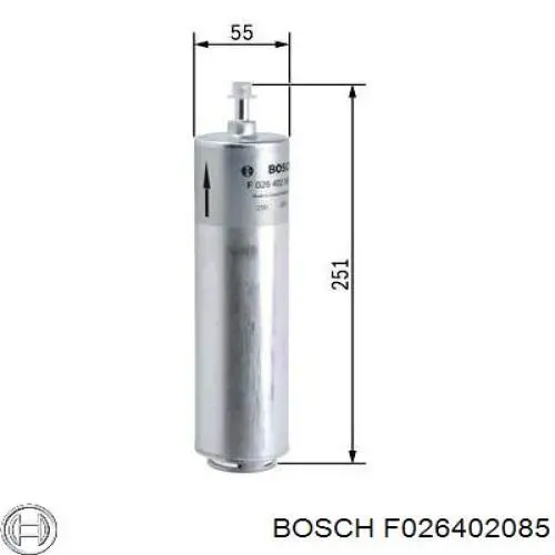 Filtro de combustible F026402085 Bosch