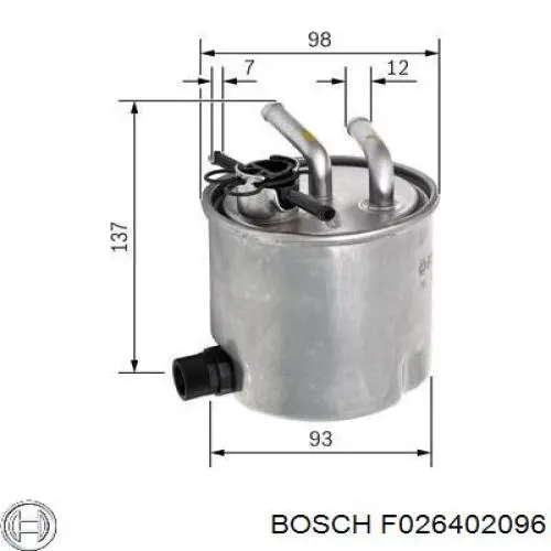 F026402096 Bosch filtro combustible