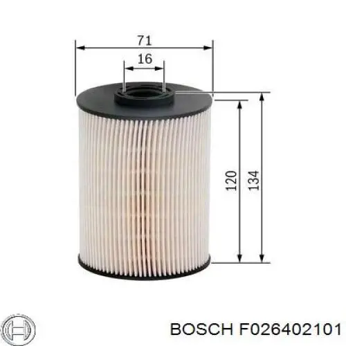 Filtro de gasoil Bosch F026402101