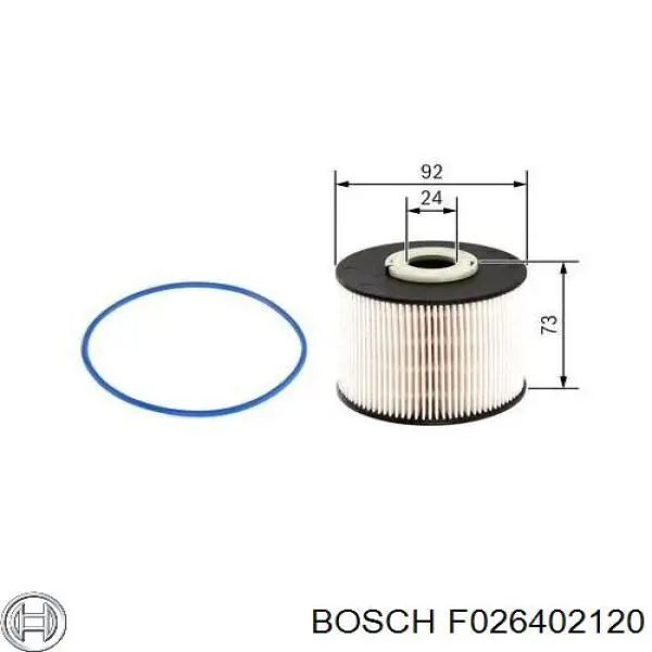 Filtro de gasoil Bosch F026402120