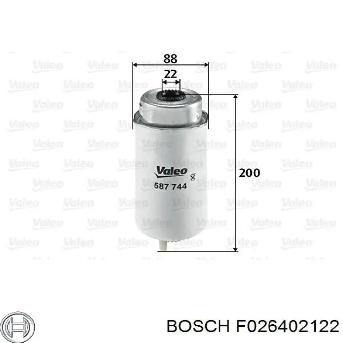 Filtro combustible Bosch F026402122 precio, desde 34,47 EUR