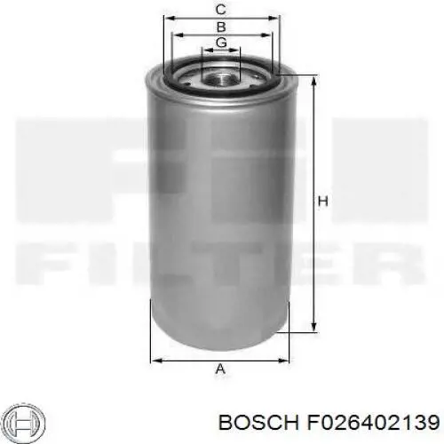 F 026 402 139 Bosch filtro de combustible