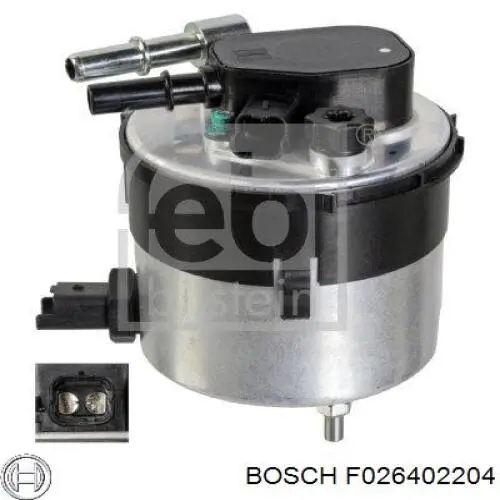 Filtro de gasoil Bosch F026402204
