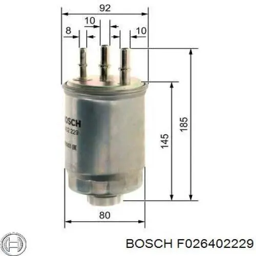 F026402229 Bosch filtro de combustible