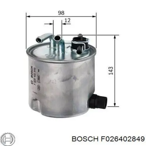 F026402849 Bosch filtro de combustible