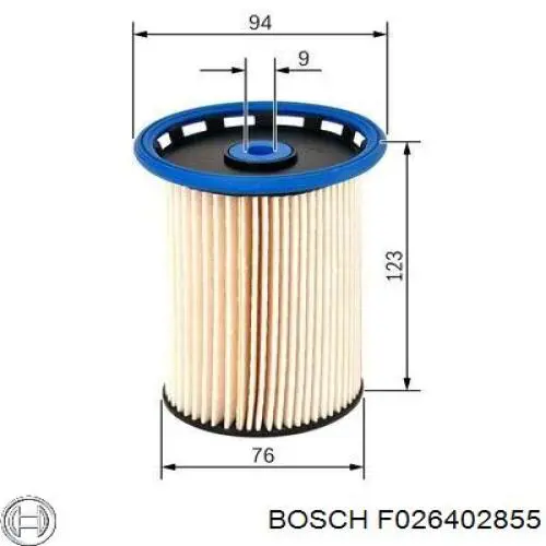 Filtro de gasoil Bosch F026402855