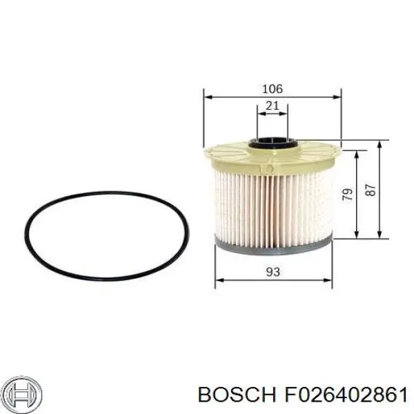 F026402861 Bosch filtro de combustible