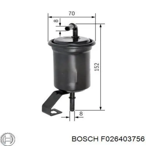 F026403756 Bosch filtro de combustible