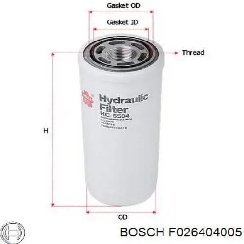 F026404005 Bosch filtro hidráulico, transmisión automática